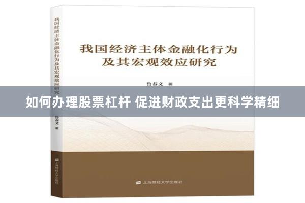 如何办理股票杠杆 促进财政支出更科学精细