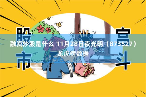 融资炒股是什么 11月28日夜光明（873527）龙虎榜数据