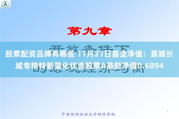 股票配资品牌有哪些 11月21日基金净值：景顺长城专精特新量化优选股票A最新净值0.6894